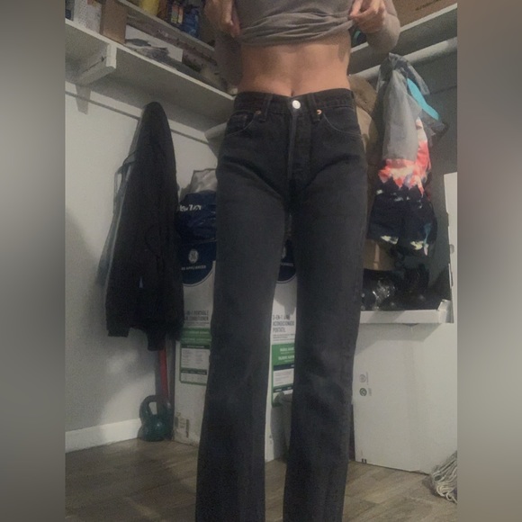 Vintage 501's. Jet black with faded back and knees SZ 24 - Picture 8 of 10